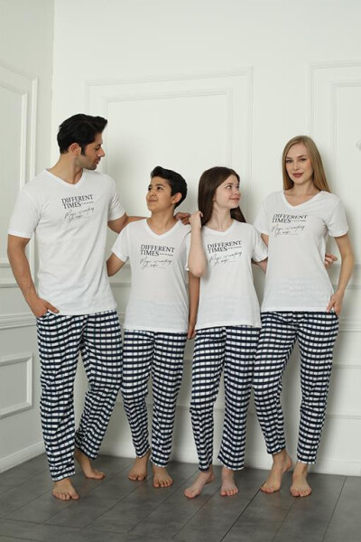 Family Combed Cotton Pajama Set (father - son) 50113 Sold Separately. Prices Are Different - 2