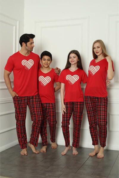 Family Combed Cotton Pajama Set (father - son) 50114 Sold Separately. Prices Are Different - 1