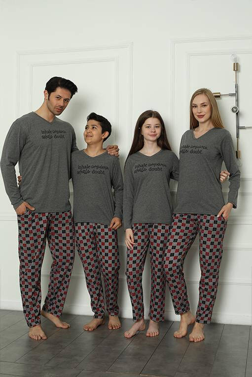 Family Combed Cotton Pajama Set (mother - daughter) 50112 Sold Separately. Prices Are Different - 1