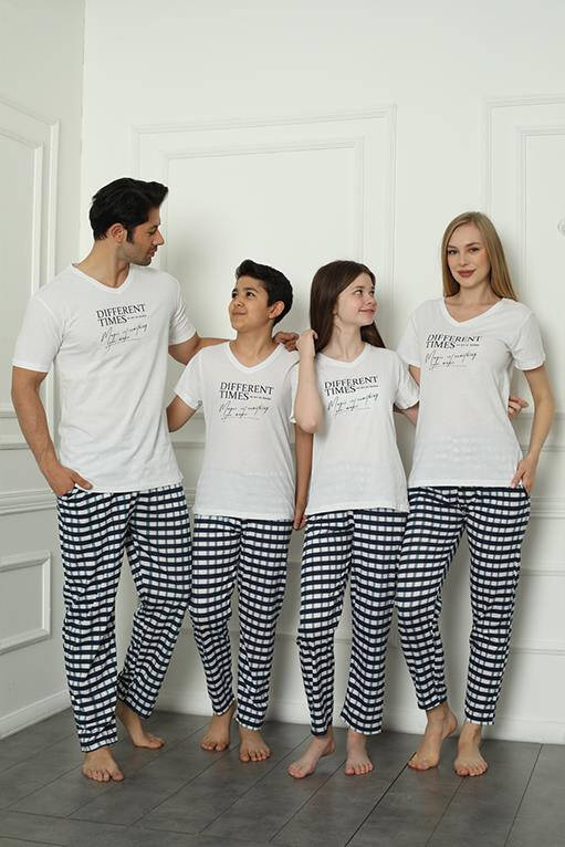 Family Combed Cotton Pajama Set (mother - daughter) 50113 Sold Separately. Prices Are Different - 2