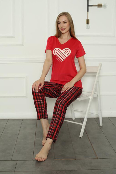 Family Combed Cotton Pajama Set (mother - daughter) 50114 Sold Separately. Prices Are Different - 4