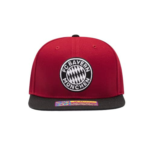 Fan Ink Bayern Munich 'America's Game' Adjustable Snapback Soccer Hat/Cap Red/Black - 1