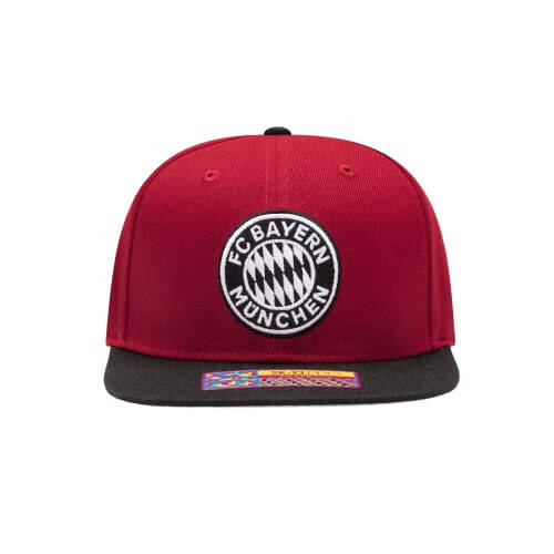 Fan Ink Bayern Münih 'Amerika'nın Oyunu' Ayarlanabilir Snapback Futbol Şapkası Kırmızı/Siyah - 1