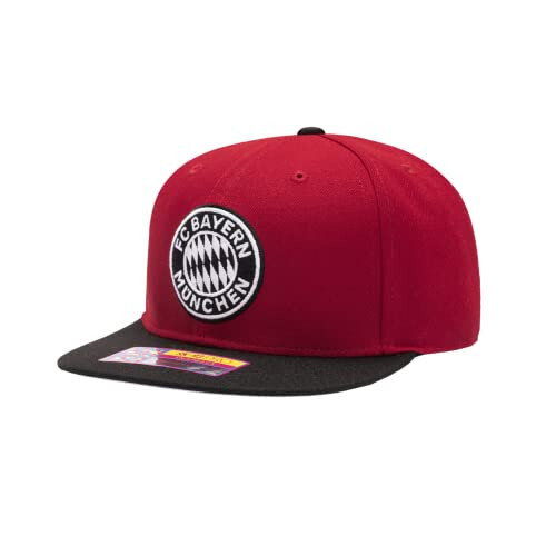 Fan Ink Bayern Münih 'Amerika'nın Oyunu' Ayarlanabilir Snapback Futbol Şapkası Kırmızı/Siyah - 2