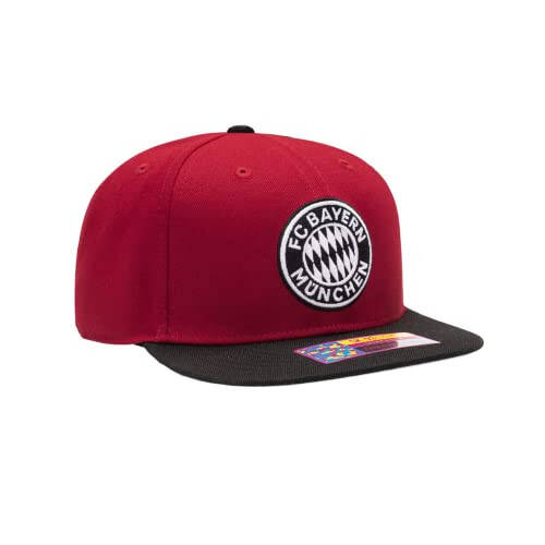 Fan Ink Bayern Münih 'Amerika'nın Oyunu' Ayarlanabilir Snapback Futbol Şapkası Kırmızı/Siyah - 3