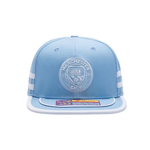 Fan Ink Manchester City 'Offshore' Adjustable Snapback Soccer Hat (Light Blue/White) - 1