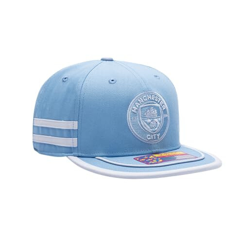 Fan Ink Manchester City 'Offshore' Adjustable Snapback Soccer Hat (Light Blue/White) - 3