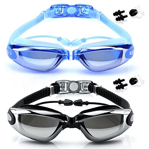 FANISEA Swim Goggles, 2 Pack Swimming Goggles Anti Fog No Leaking for Adult Men Women Youth - 8