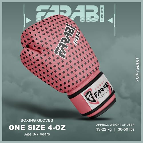 Farabi Sports Çocuk Boks Eldivenleri 4 oz Kick Boks Muay Thai Vuruş Torbası Antrenman Eldivenleri 4-8 Yaş (Siyah, 4 oz (4-8 Yaş) (Pembe, 4 oz) - 5