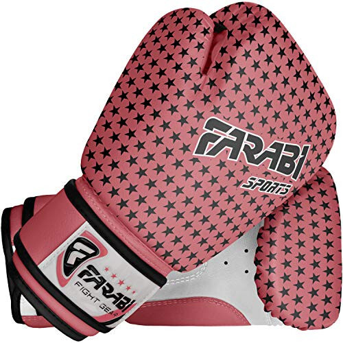 Farabi Sports Çocuk Boks Eldivenleri 4 oz Kick Boks Muay Thai Vuruş Torbası Antrenman Eldivenleri 4-8 Yaş (Siyah, 4 oz (4-8 Yaş) (Pembe, 4 oz) - 6