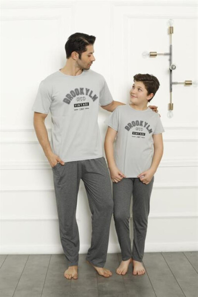 Father Son Gray Family Pajamas Set Sold Separately 50102 - 1