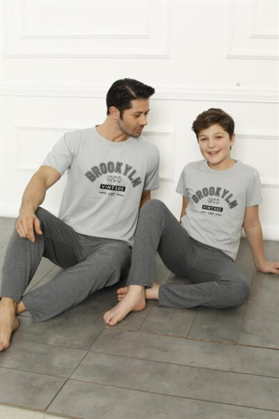 Father Son Gray Family Pajamas Set Sold Separately 50102 - 2