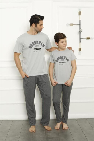 Father Son Gray Family Pajamas Set Sold Separately 50102 - 3