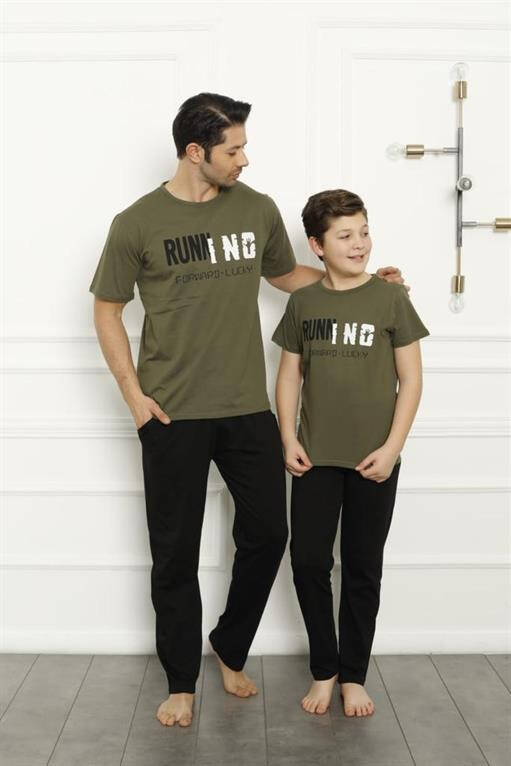 Father Son Khaki Family Pajamas Set Sold Separately 50102 - 1