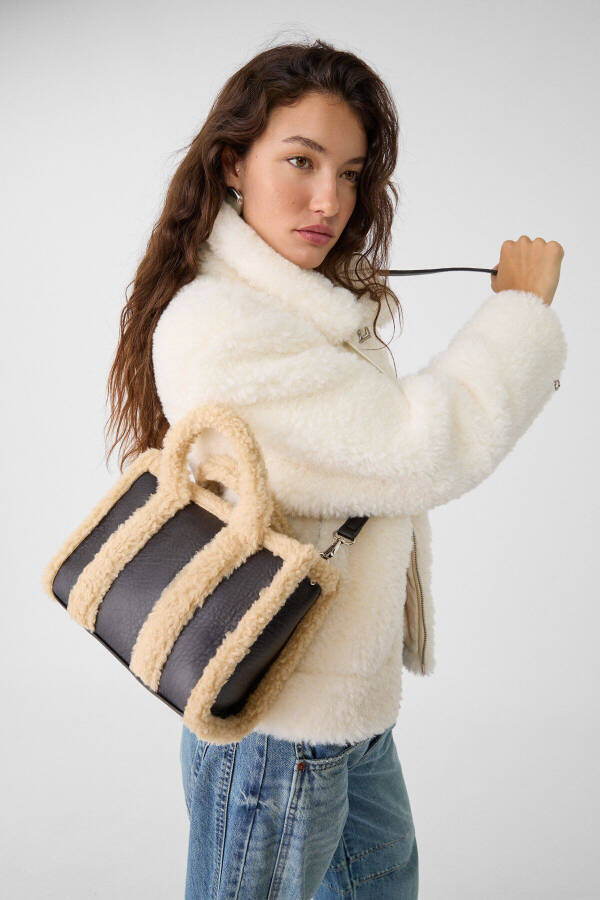 Faux fur tote bag - 3