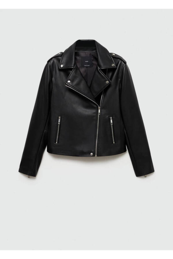 Faux leather biker jacket - 21