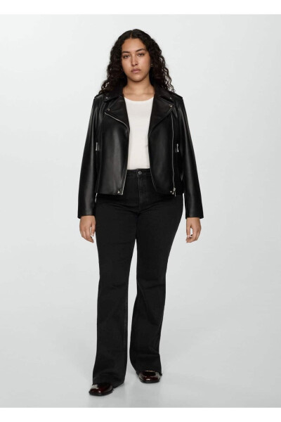 Faux leather biker jacket - 12