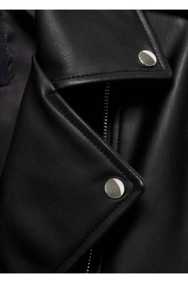 Faux leather biker jacket - 6