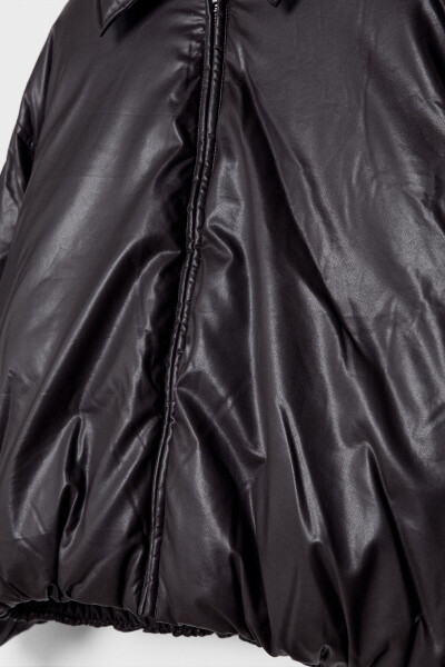 Faux leather puffer jacket - 7