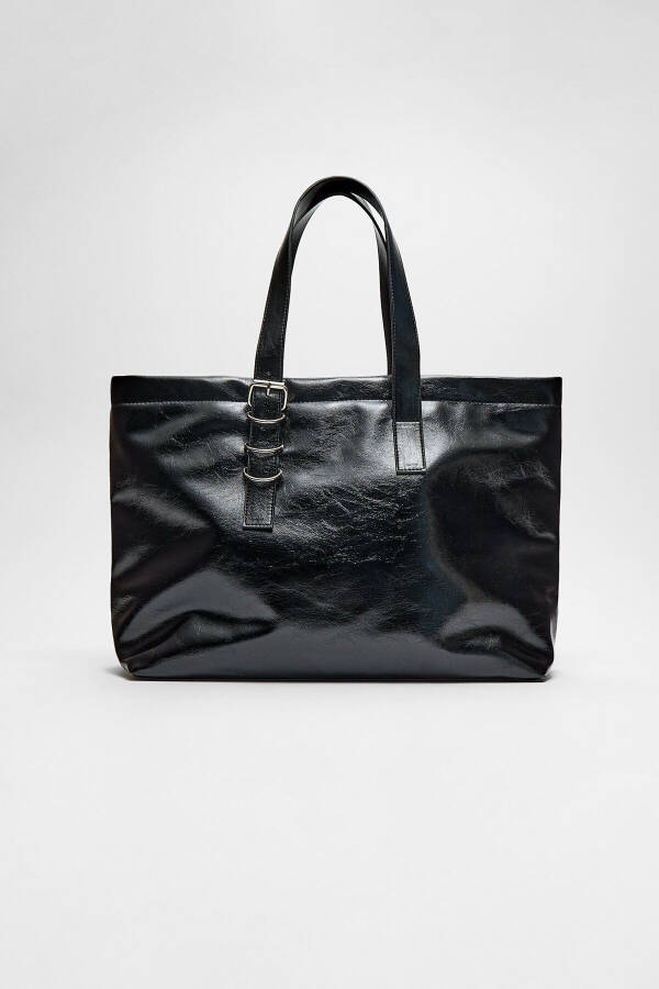 Faux leather tote bag - 1