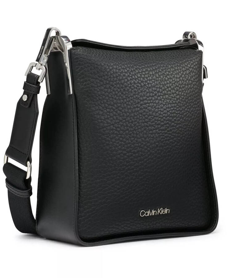 Fay Small Adjustable Crossbody with Magnetic Top Closure Black, Silver - 5