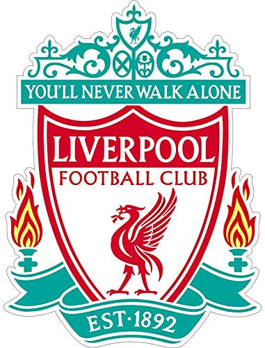 FC Liverpool Futbol Topu Dekal Vinil (Her Boyutta) Taraftarlar İçin Etiketler / Asla Yalnız Yürümeyeceksin (3 inç) - 1