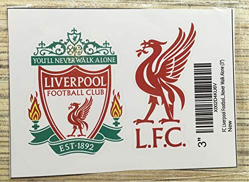 FC Liverpool Futbol Topu Dekal Vinil (Her Boyutta) Taraftarlar İçin Etiketler / Asla Yalnız Yürümeyeceksin (3 inç) - 3