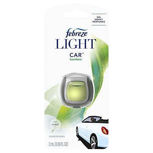 Febreze Light Koku Giderici Araç Hava Deodorantı Güçlü Kokular İçin, Taze Koku, Havalandırma Klipsli, Bambu, 1 Adet - 1