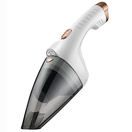 Feiyx 12V Car Vacuum Cleaner, 4500Pa 106W Portable Household Cleaning Cordless Car Vacuum, High Power Portable Hand Held Car Cleaning (Color: White) - 1