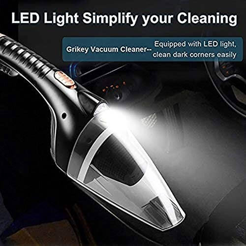 Feiyx 12V Car Vacuum Cleaner, 4500Pa 106W Portable Household Cleaning Cordless Car Vacuum, High Power Portable Hand Held Car Cleaning (Color: White) - 3