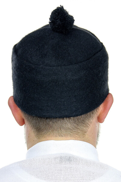 Felt Wool Cap - Black - 3