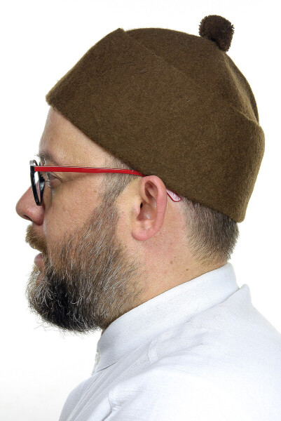 Felt Wool Cap - Brown - 2