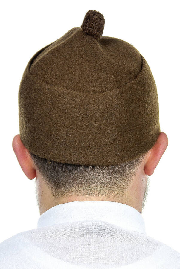 Felt Wool Cap - Brown - 3