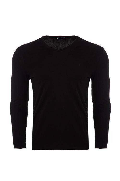 Klasik Kalıp Erkek V Yaka Basic Sweatshirt - 4