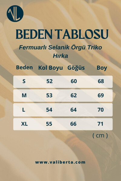 Fermuarlı, Selanik örgü triko hırka (siyah) - 6