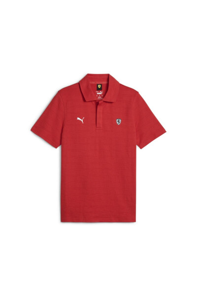 Ferrari Tarzı Jakarlı Polo Erkek T-shirt - 29