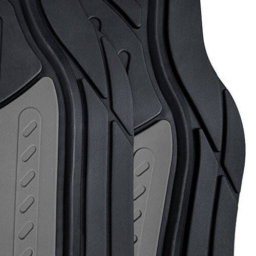 FH Group Automotive Floor Mats - Heavy-Duty Monster Eye Floor Mats for Cars, Universal Fit Full Set, Climaproof Floor Mats, Trimmable Floor Mats for Most Sedan, SUV, Truck Floor Mats Rubber Gray - 4