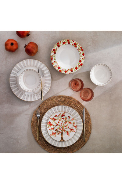 Fiesta Dinner Set 24 Pieces - Pomegranate Print - 1