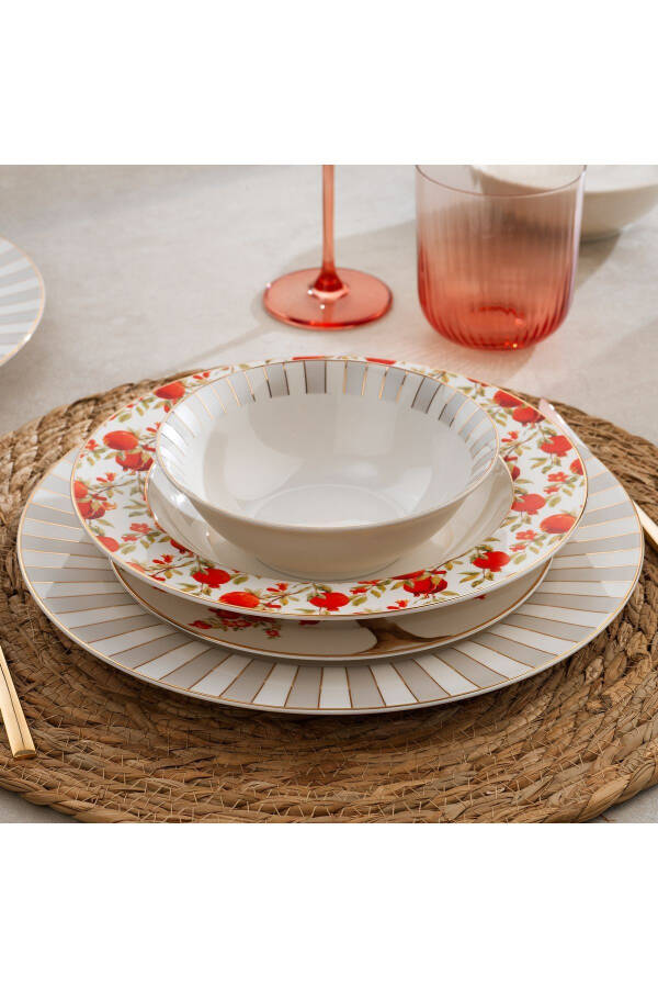 Fiesta Dinner Set 24 Pieces - Pomegranate Print - 2