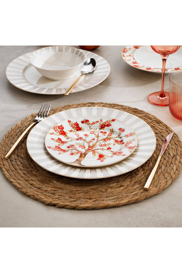 Fiesta Dinner Set 24 Pieces - Pomegranate Print - 3