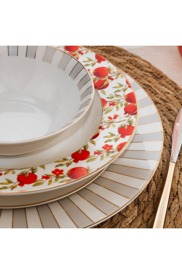 Fiesta Dinner Set 24 Pieces - Pomegranate Print - 4