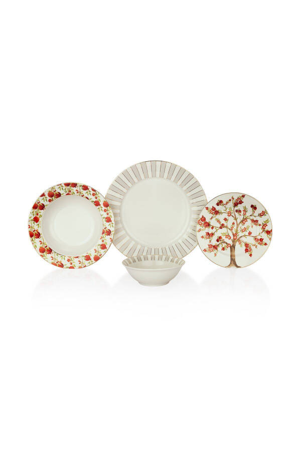 Fiesta Dinner Set 24 Pieces - Pomegranate Print - 5