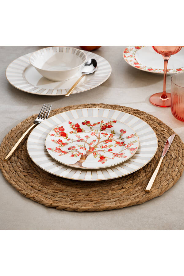 Fiesta Dinner Set 24 Pieces - Pomegranate Print - 9