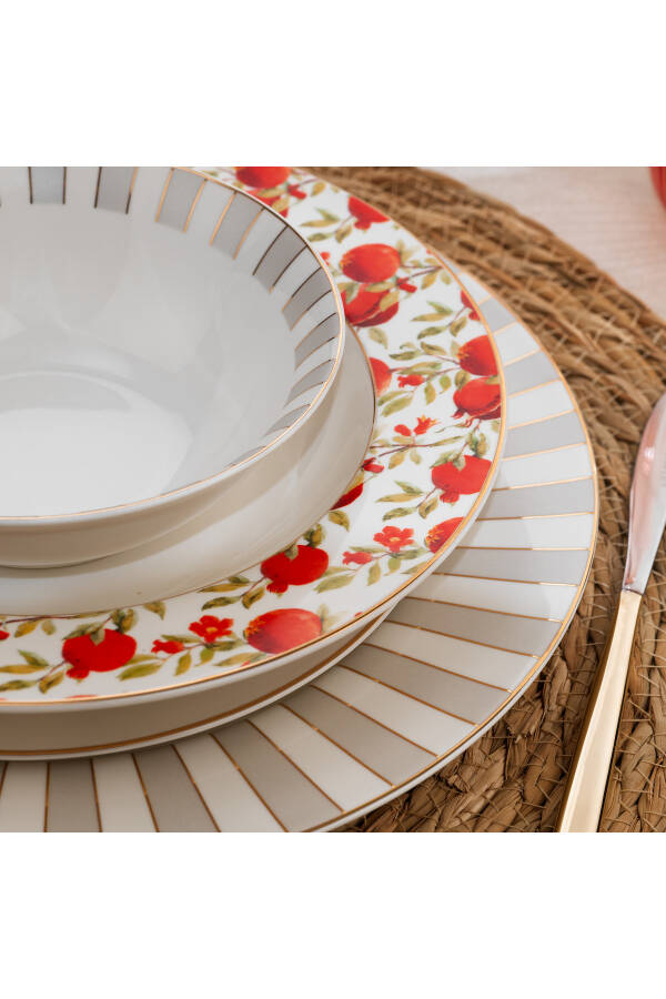 Fiesta Dinner Set 24 Pieces - Pomegranate Print - 10