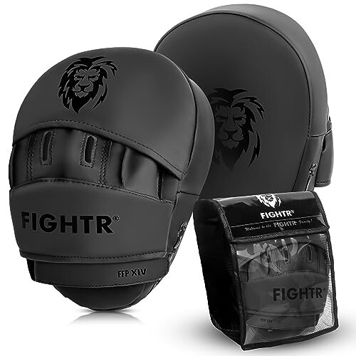 FIGHTR® Premium Vuruş Eldivenleri - İdeal Dolgu ve Stabilite | Boks Eldivenleri - Dövüş Sanatları İçin, Taşıma Çantası Dahil | Boks, MMA, Muay Thai vb. İçin Odak Pedleri - 1