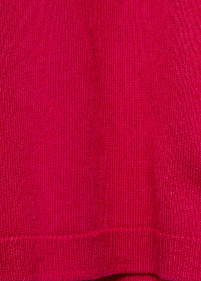 Fine knit round neck sweater - Fuchsia. - 54