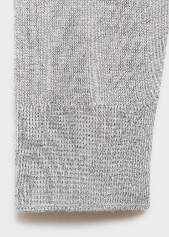 Fine knit turtleneck sweater - light heather grey - 40