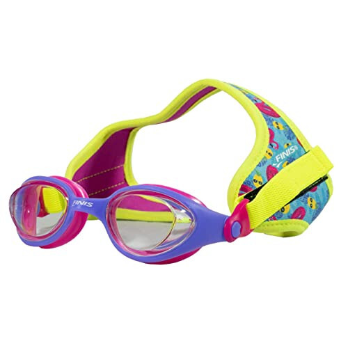 FINIS DragonFly Goggles - 3-8 Yaş Çocuklar İçin UV Koruma, Şamandıra Neopren Kayış ve Dayanıklı Lenslerle Yüzme Gözlüğü - PVC - 1