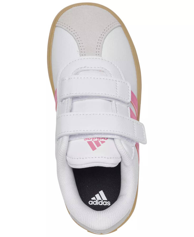 Finish Line'dan Beyaz/Pembe Toddler Girls VL Court 3.0 Bağcıklı Rahat Spor Ayakkabılar - 4