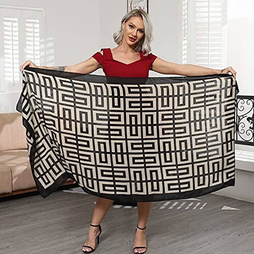 FINIZO Women's Scarves Lady Light Soft Fashion Solid Scarf Wrap Shawl for All Season - 4